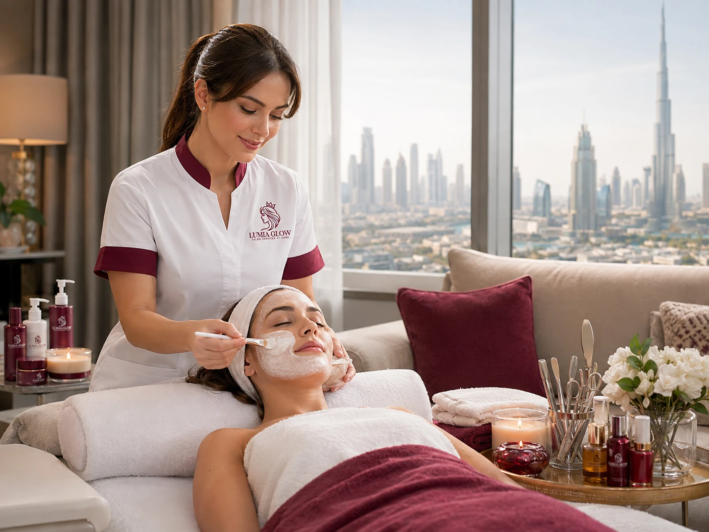 Lumia Glow Facial home service in Dubai