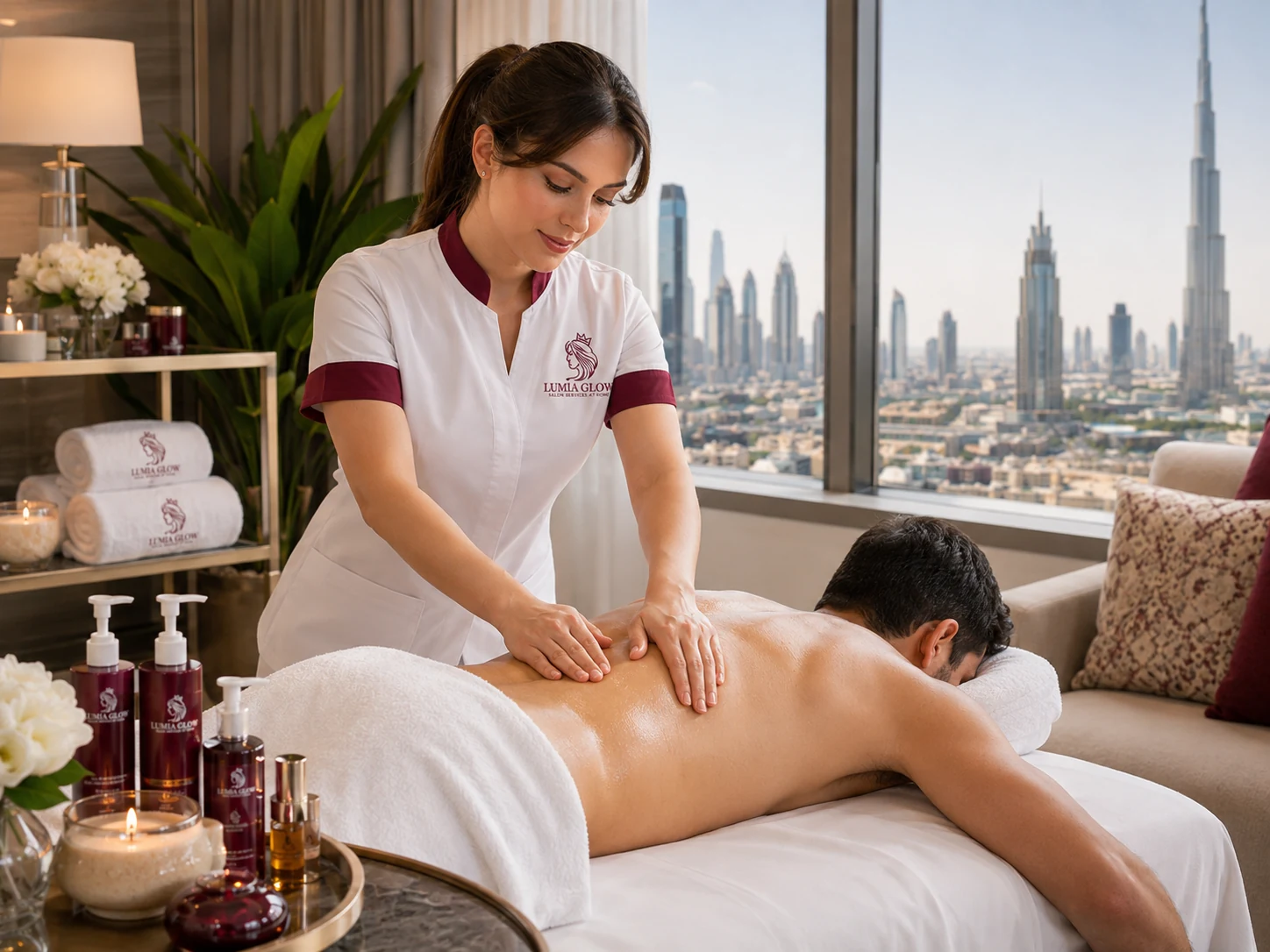 Lumia Glow at-home massage service in Dubai